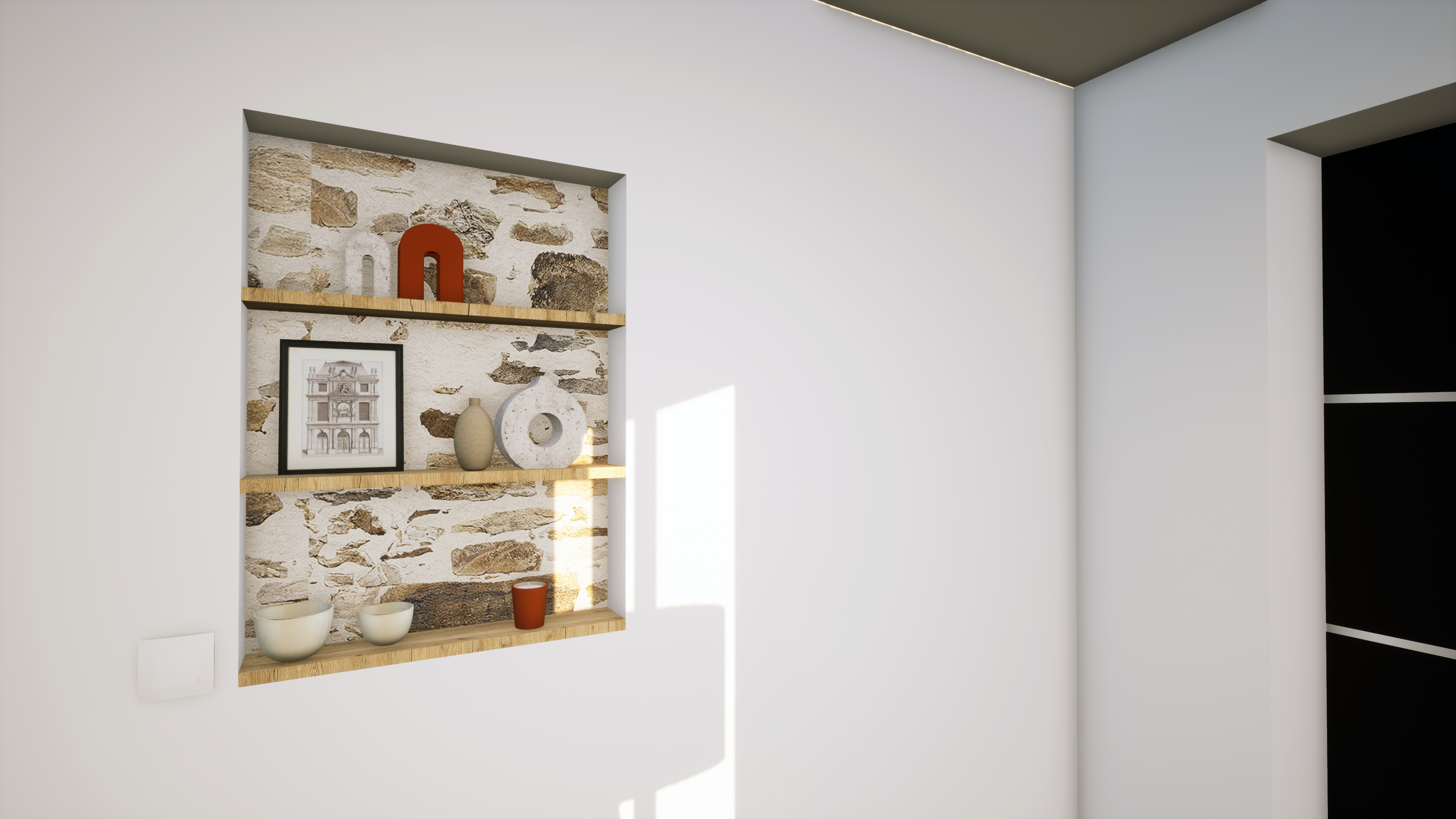 Rendu photoréaliste d’intérieur par Flavie Vincent